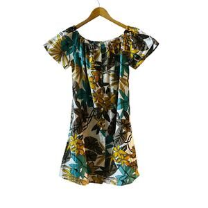 Lapogee Linen Multicolored Floral Dress Size S Small